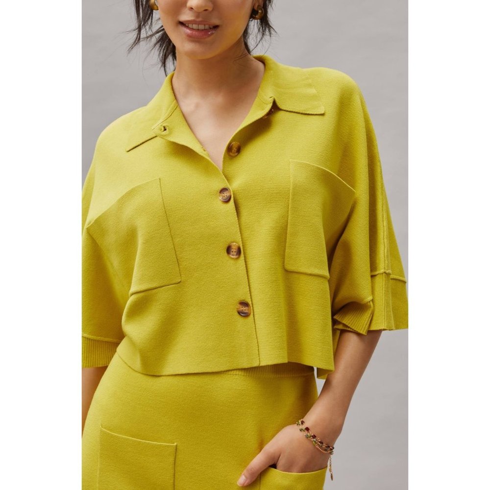 Anthropologie Flat White Patch Pocket Skirt Set - Picture 2 of 8